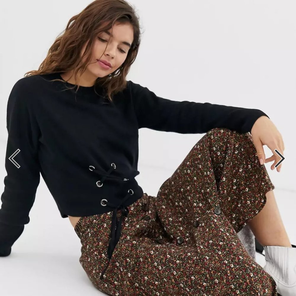 New Look Black Corset Sweater